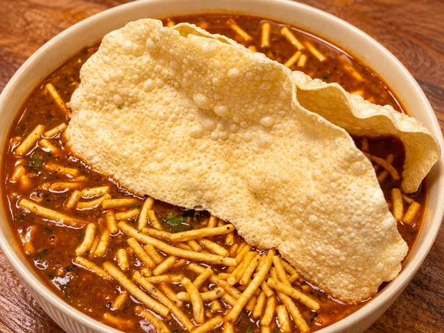 Sev Papad Bhaji.